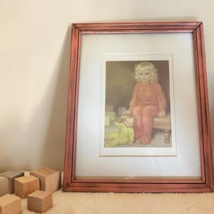 Bessie Pease Gutmann Vintage Print “Television” 1985 Matted And Framed VTG 11x9”